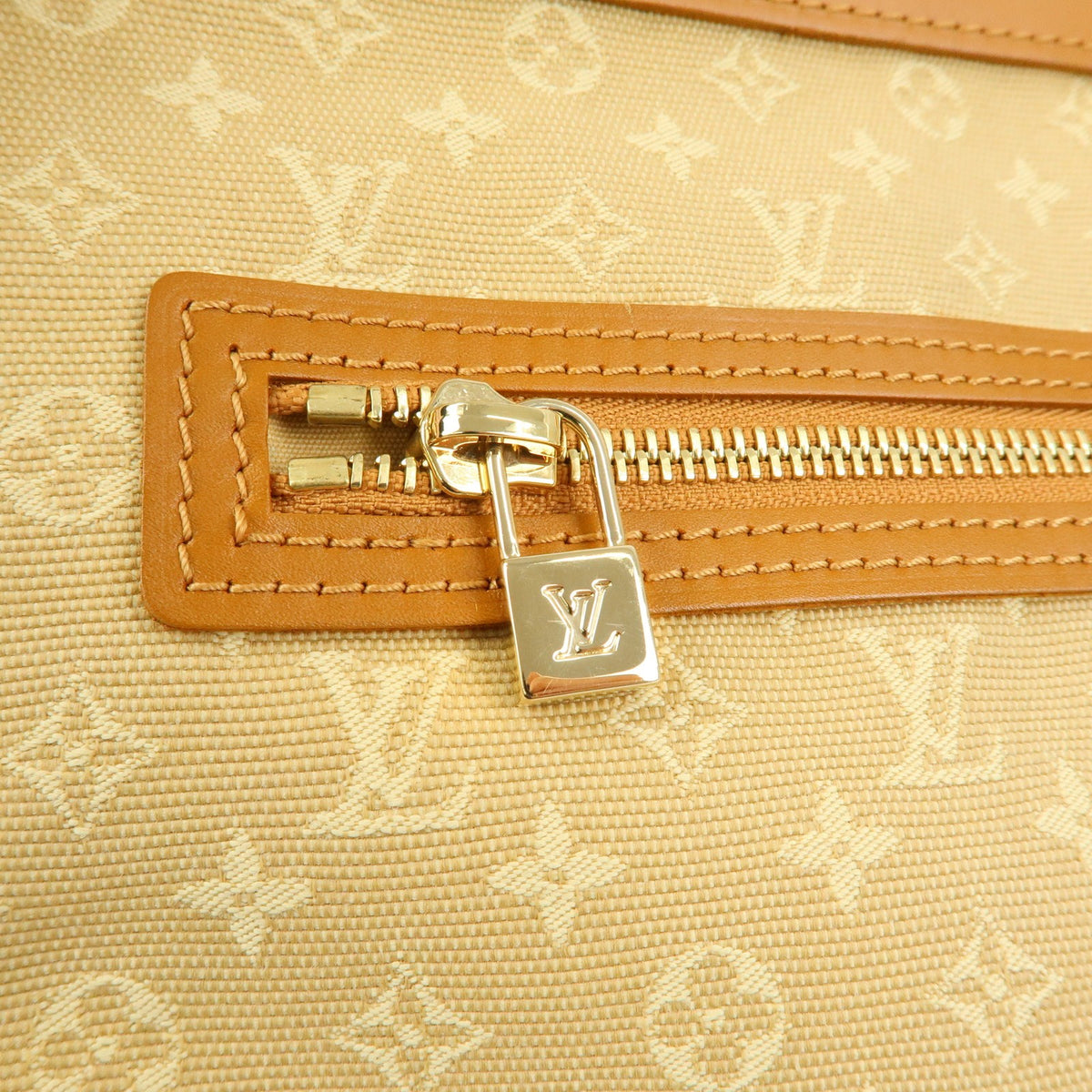Louis Vuitton Lucille Mini Lin Beige Canvas Handbag (Pre-Owned)