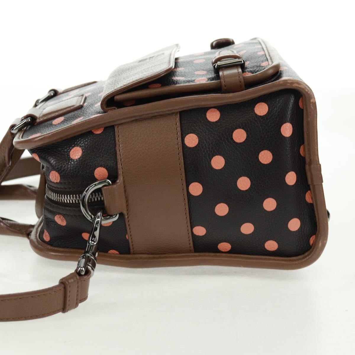 Loewe Cruz Printed Leather Brown Leather Handbag (Pre-Owned)