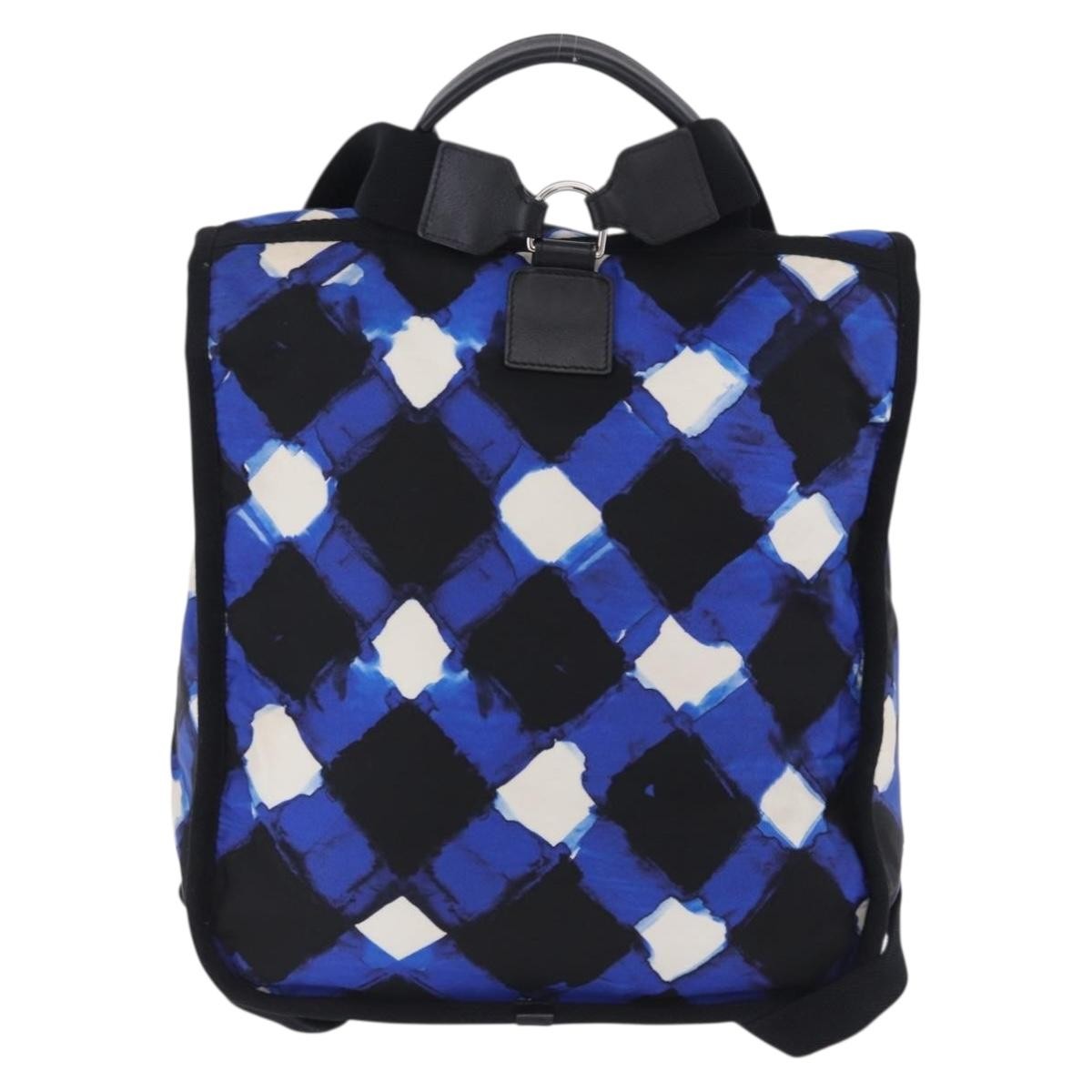 Chanel Airlines Mesh Printed Nylon Blue Nylon Backpack Bag (Pre-Owned)