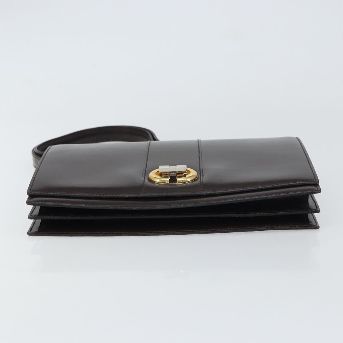 Gucci Vintage Leather Brown Leather Shoulder Bag Bag (Pre-Owned)