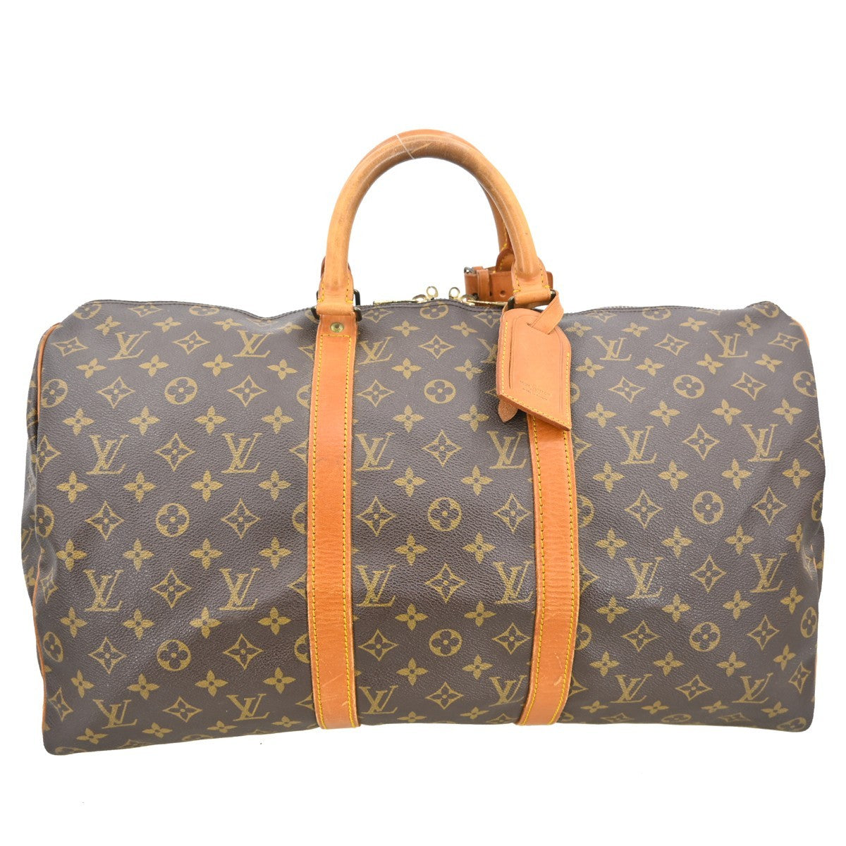 Louis Vuitton Keepall Monogram Canvas Brown Canvas Travel Bag Bag (Pre-Owned)