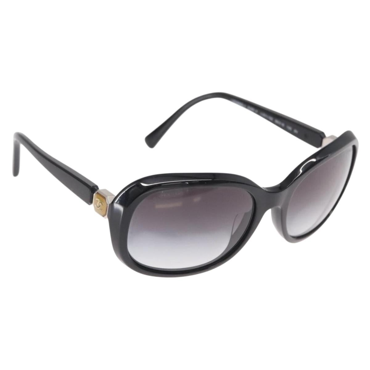 Chanel Logo Cc Plastic Black Plastic Sunglasse Accessory (Pre-Owned)