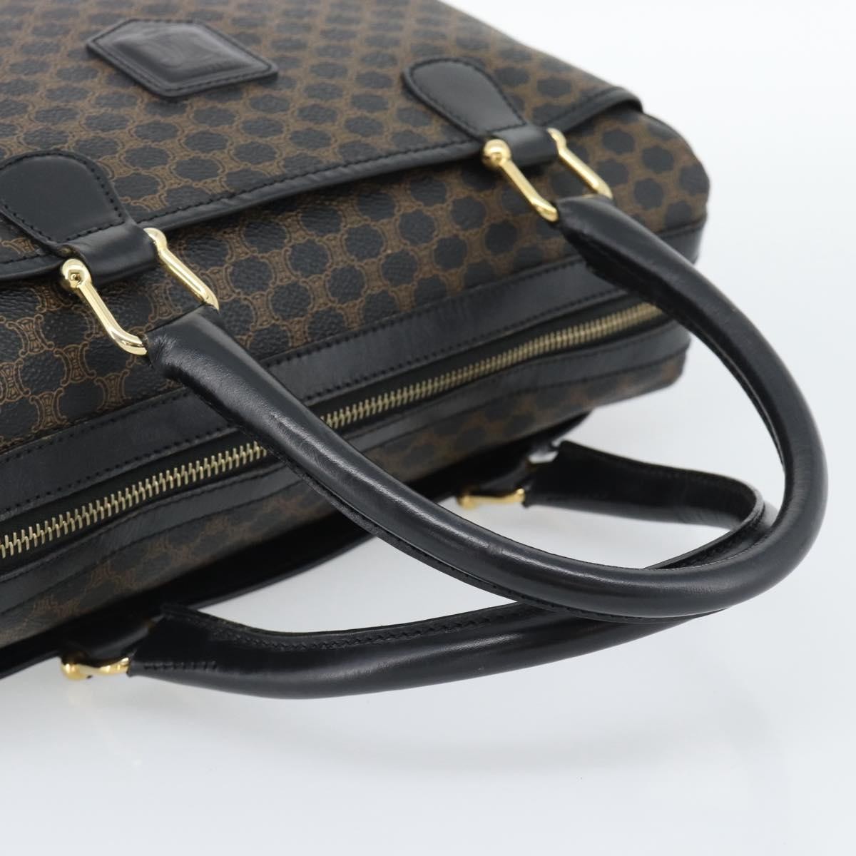 Celine Macadam Macadam With Leather Black Canvas Tote Bag Bag (Pre-Owned)