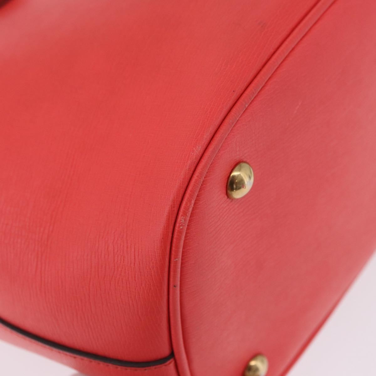 Gucci Bright Bit Convertible Leather Red Leather Tote Bag Bag (Pre-Owned)