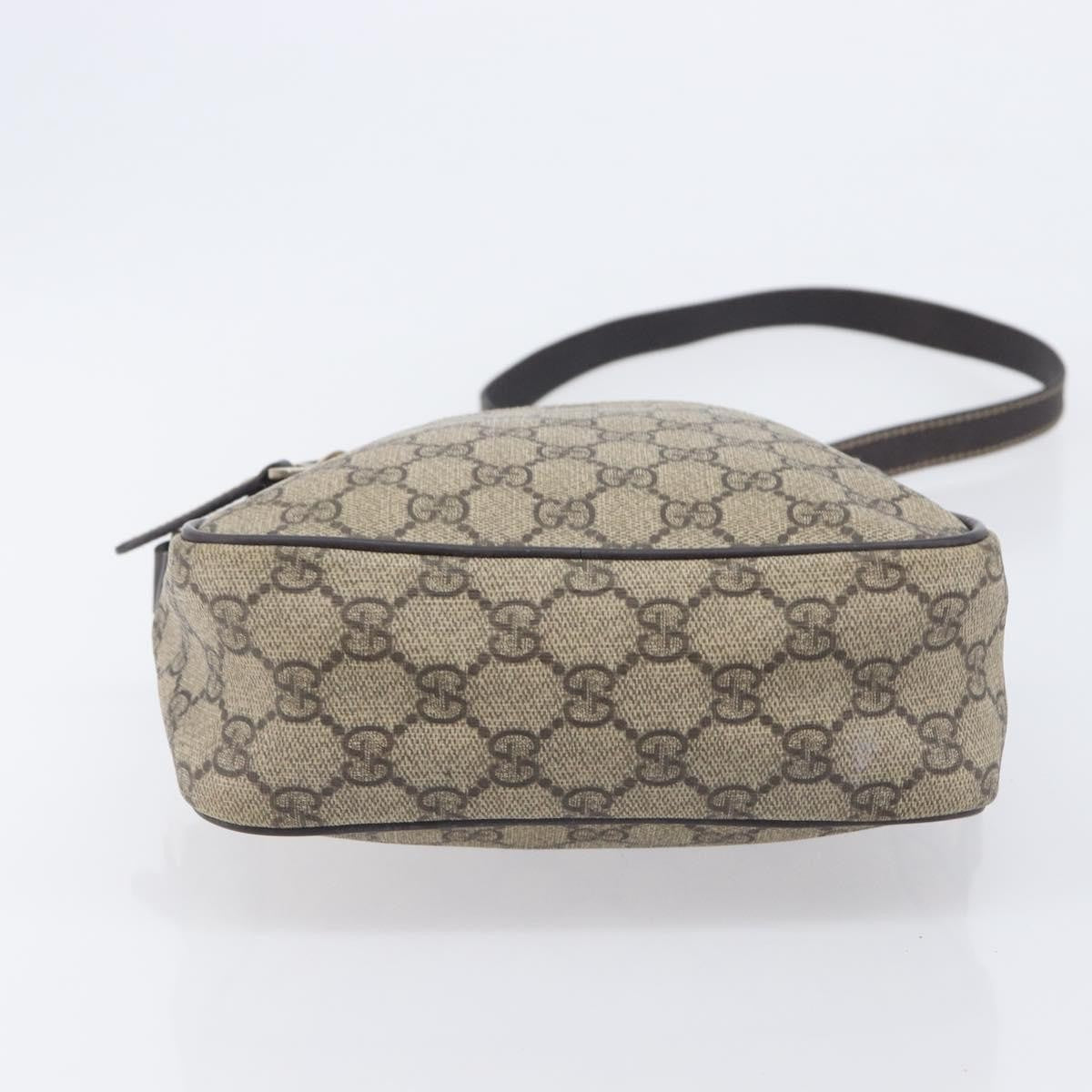 Gucci Front Zip Pocket Messenger Gg Coated Canvas Beige Canvas Shoulder Bag Bag (Pre-Owned)