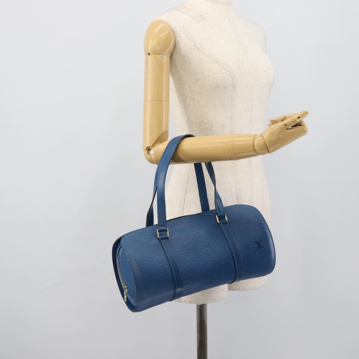 Louis Vuitton Soufflot Epi Leather Blue Leather Handbag (Pre-Owned)