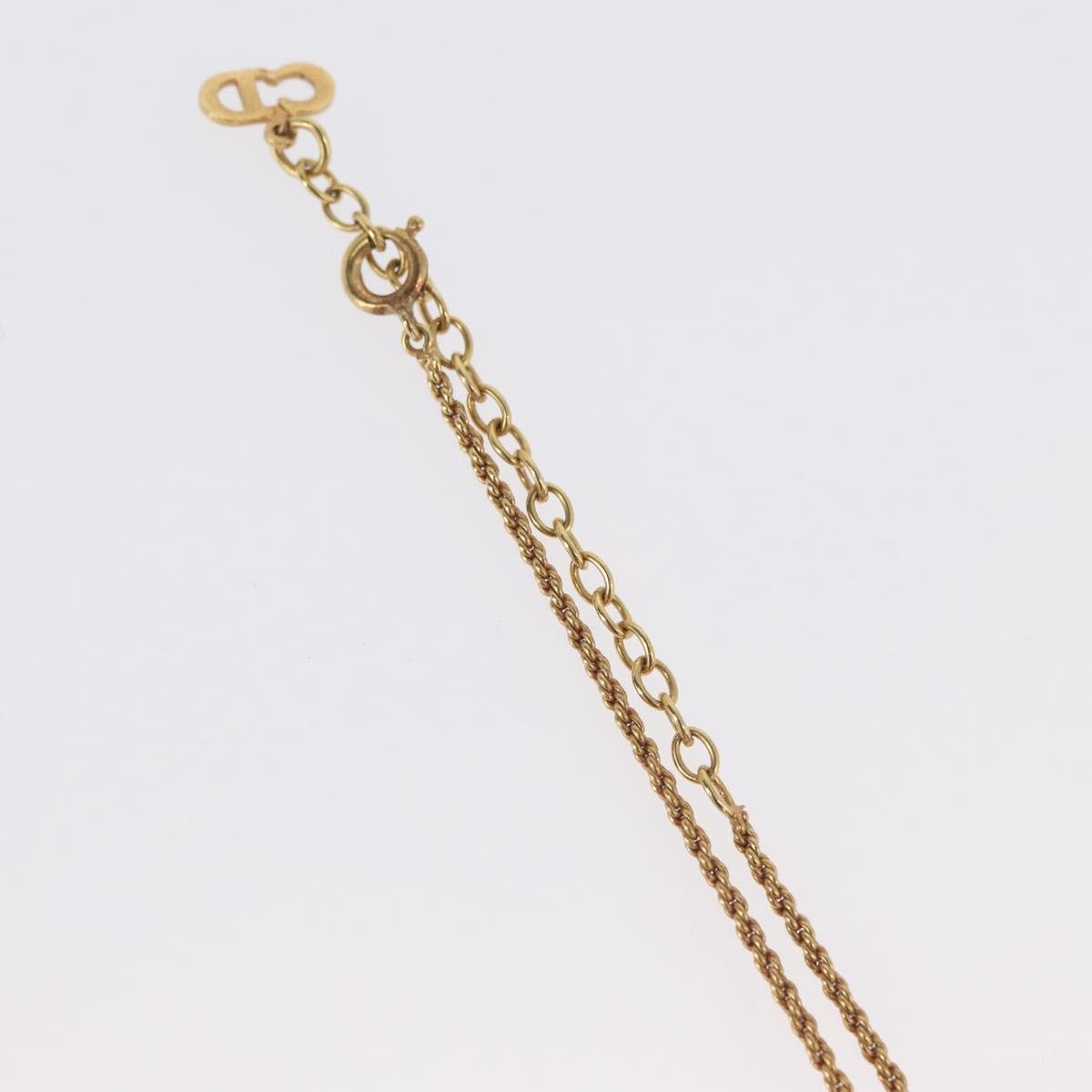Christian Dior Cd Pendant Gold-Plated Gold Gold_Plated Necklace Jewelry (Pre-Owned)