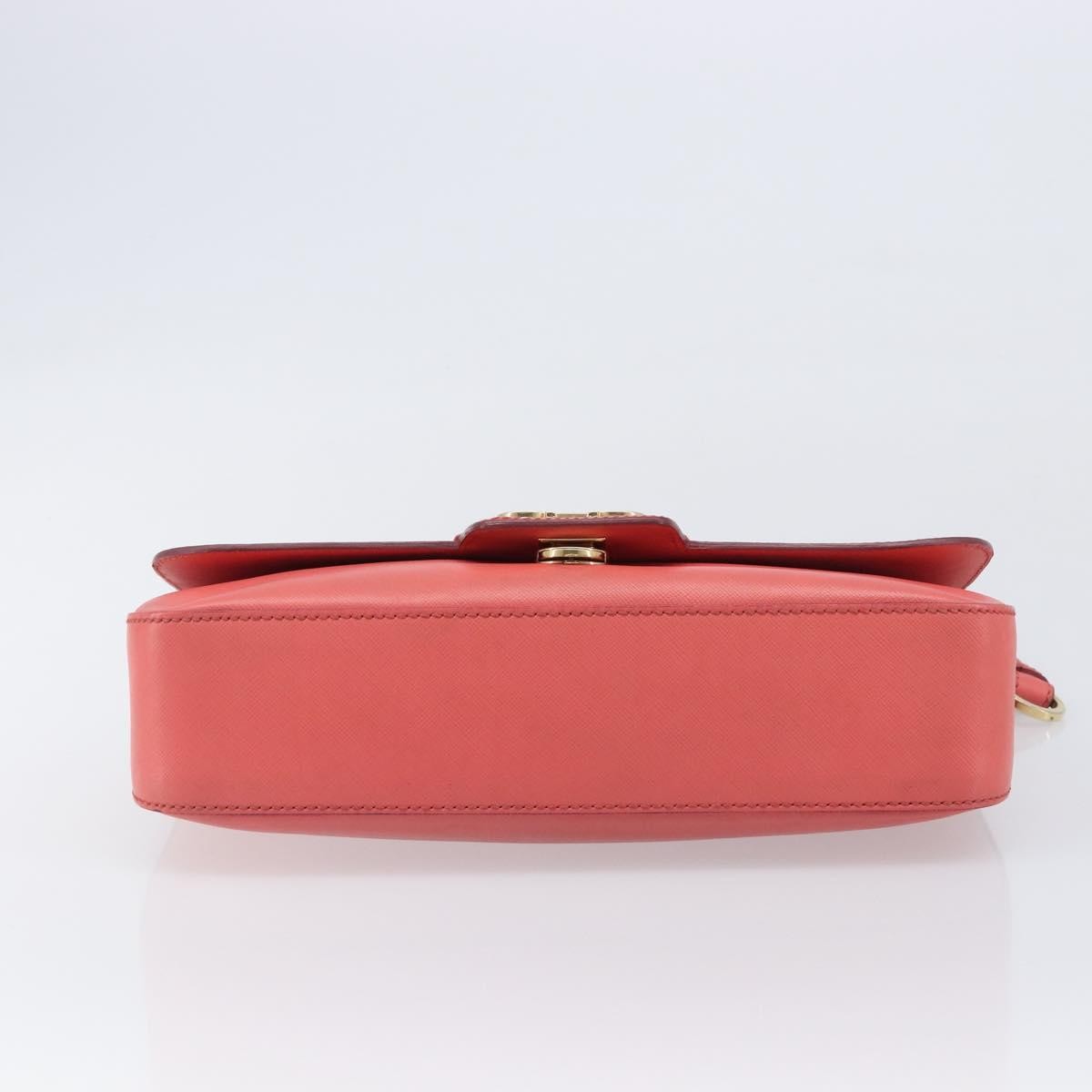 Salvatore Ferragamo Gancini Leather Pink Leather Shoulder Bag Bag (Pre-Owned)