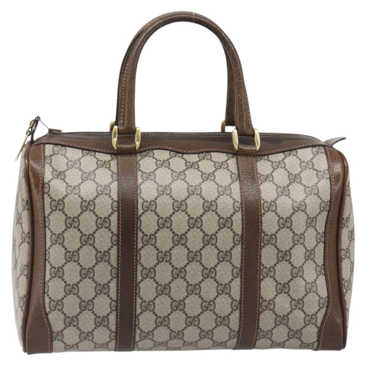 Gucci Gg Supreme Gg Canvas Beige Pvc Handbag (Pre-Owned)