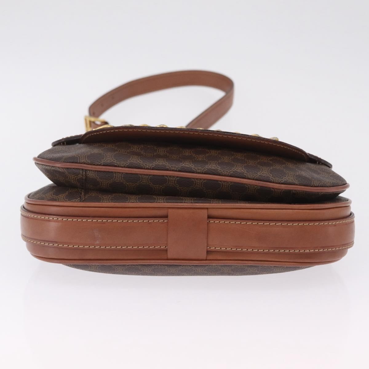 Celine Macadam Shoulder Canvas Brown Canvas Crossbody Bag Bag (Pre-Owned)