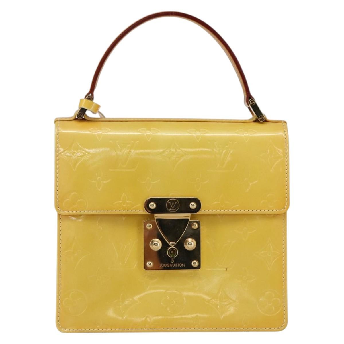 Louis Vuitton Spring Street Nm Patent Leather Yellow Patent_Leather Handbag (Pre-Owned)
