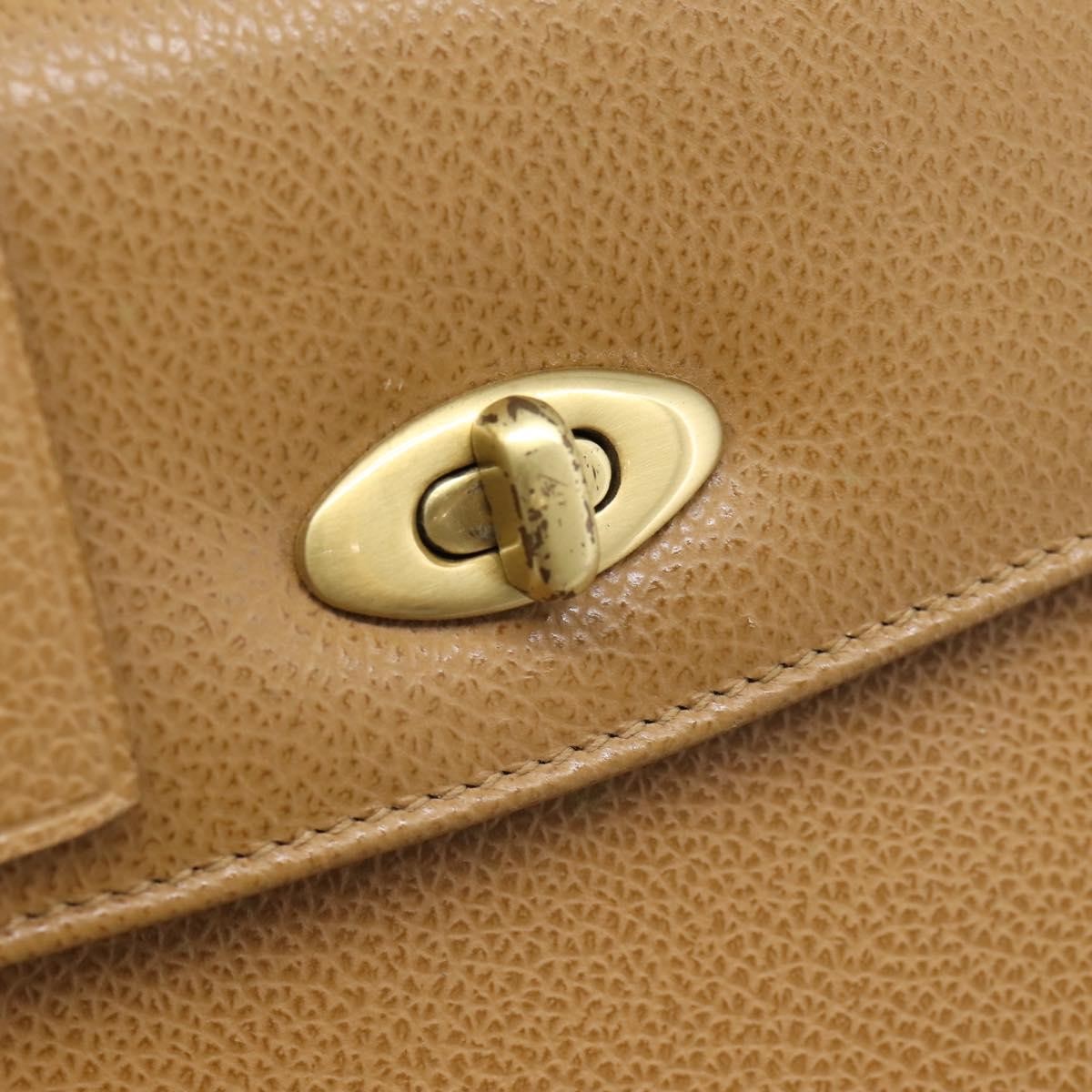 Coach Handbag Sling Beige Leather Handbag (Pre-Owned)