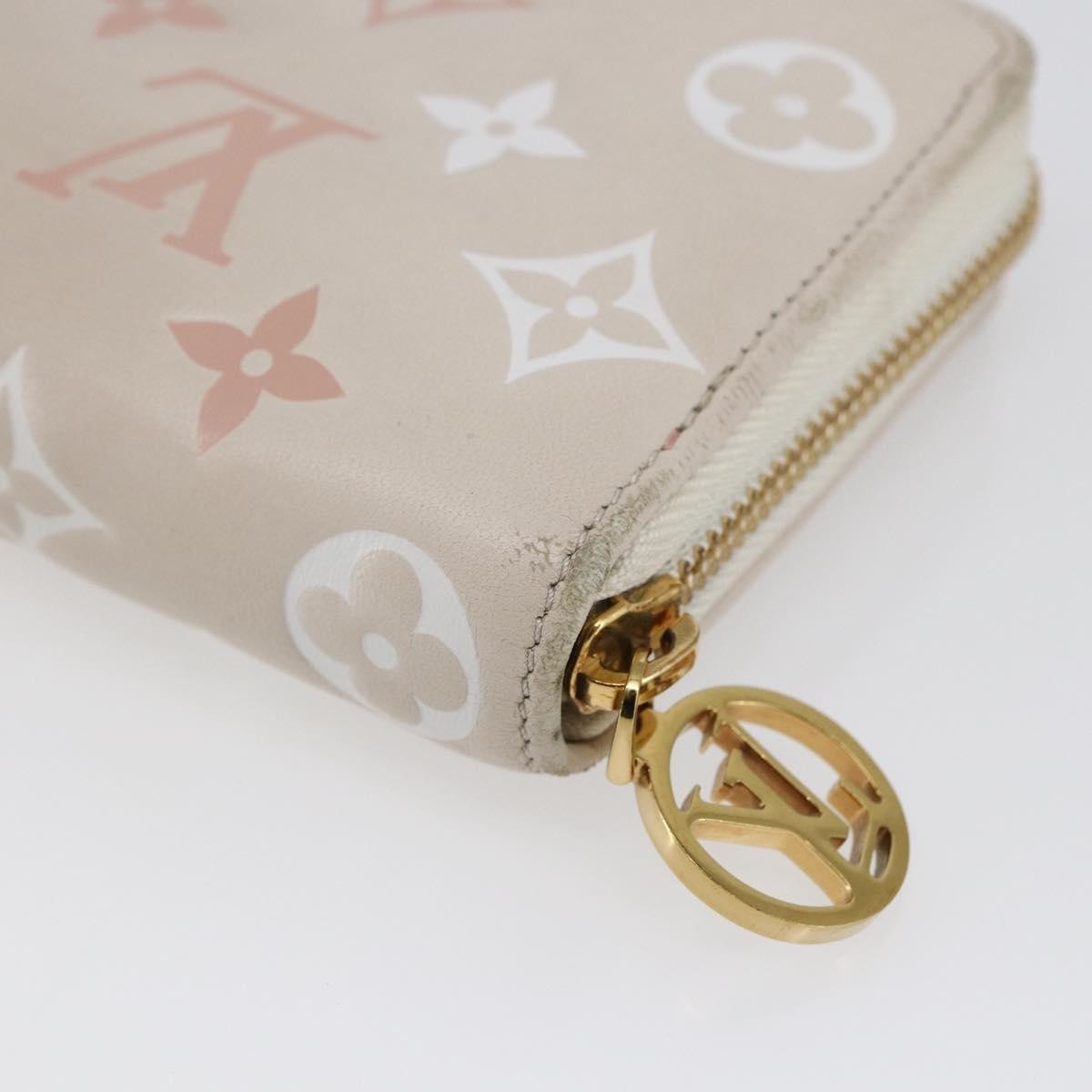 Louis Vuitton Coussin Zippy Monogram Embossed Lambskin Pink Canvas Wallets Accessory (Pre-Owned)