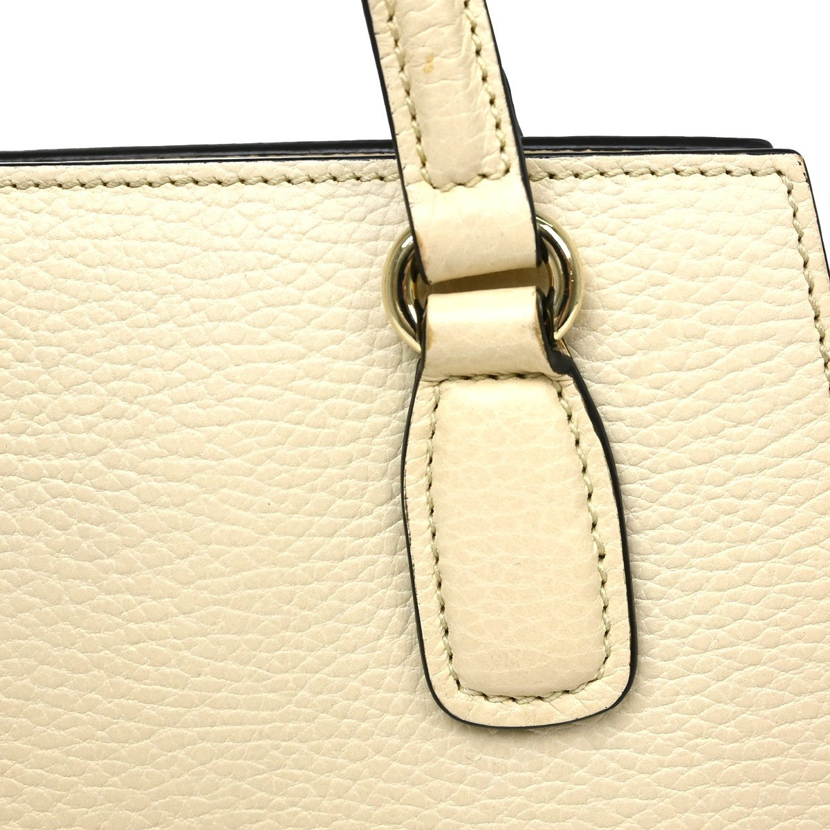 Gucci Soho Convertible Top Handle Satchel Leather Beige Leather Handbag (Pre-Owned)