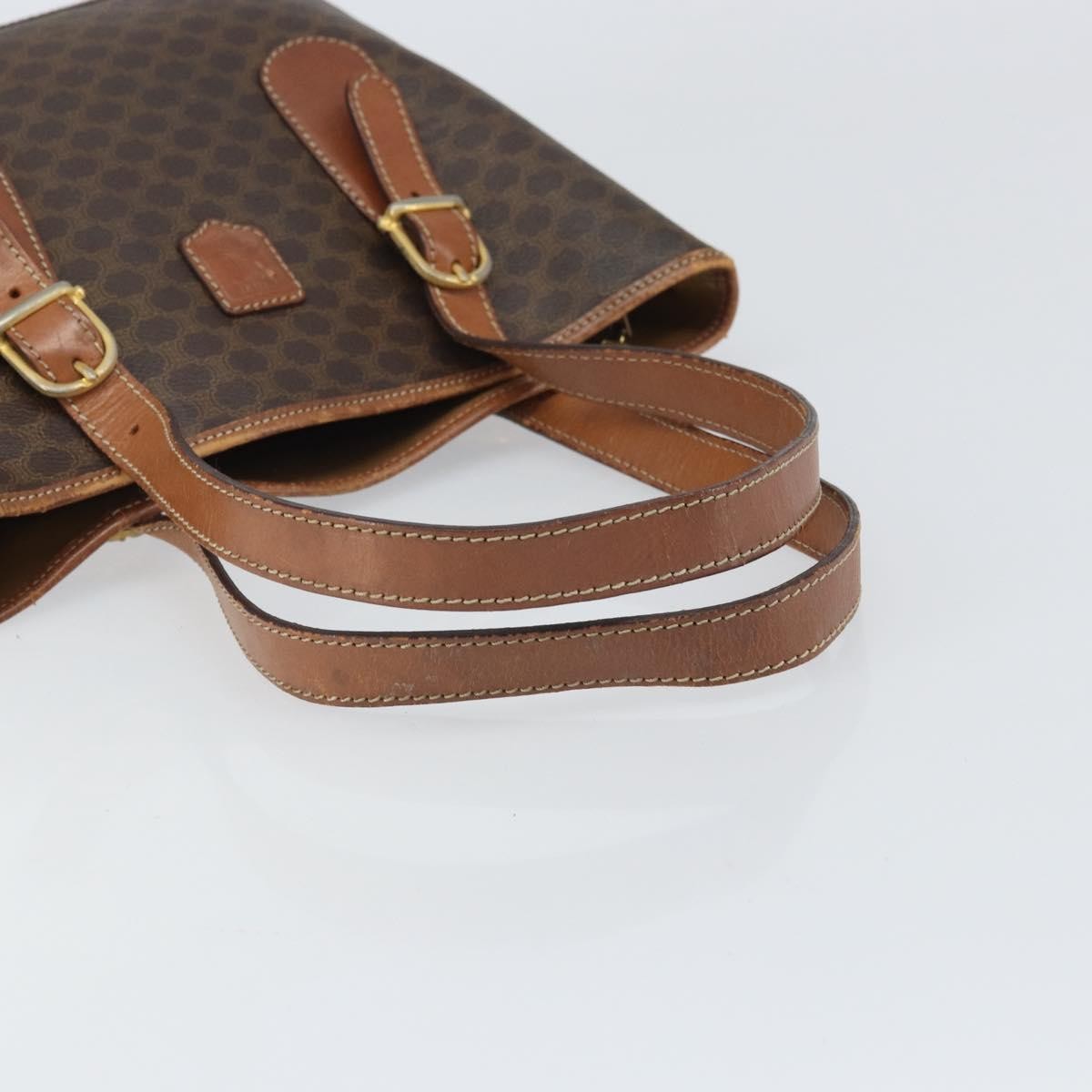 Celine Vintage Macadam Canvas Brown Canvas Shoulder Bag Bag (Pre-Owned)