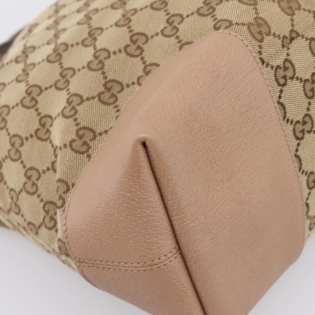 Gucci Bree Convertible Top Handle Gg Canvas With Leather Beige Canvas Handbag (Pre-Owned)