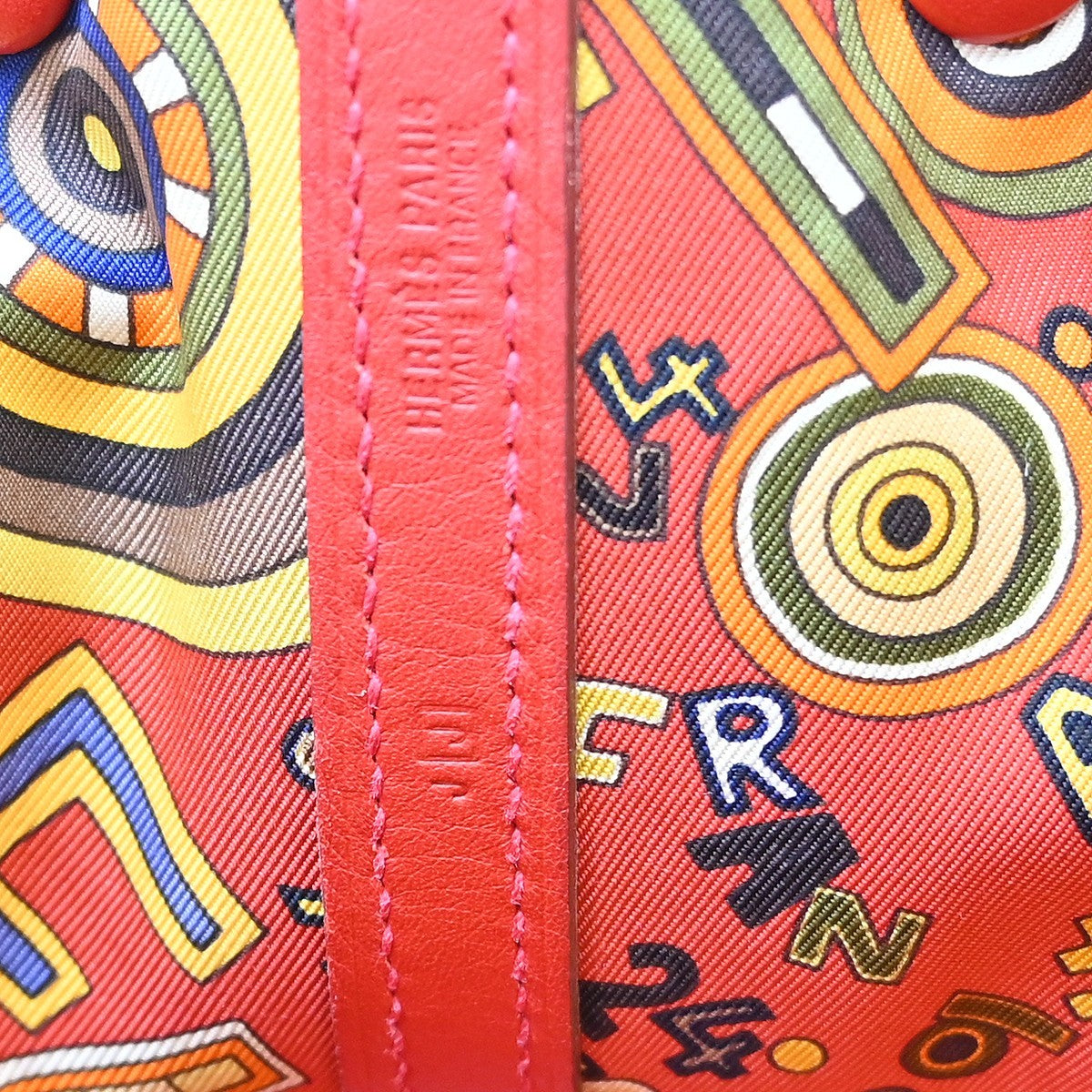 Hermes Bolduc Twilly Garden Party Tote Leather Red Leather Tote Bag Bag (Pre-Owned)