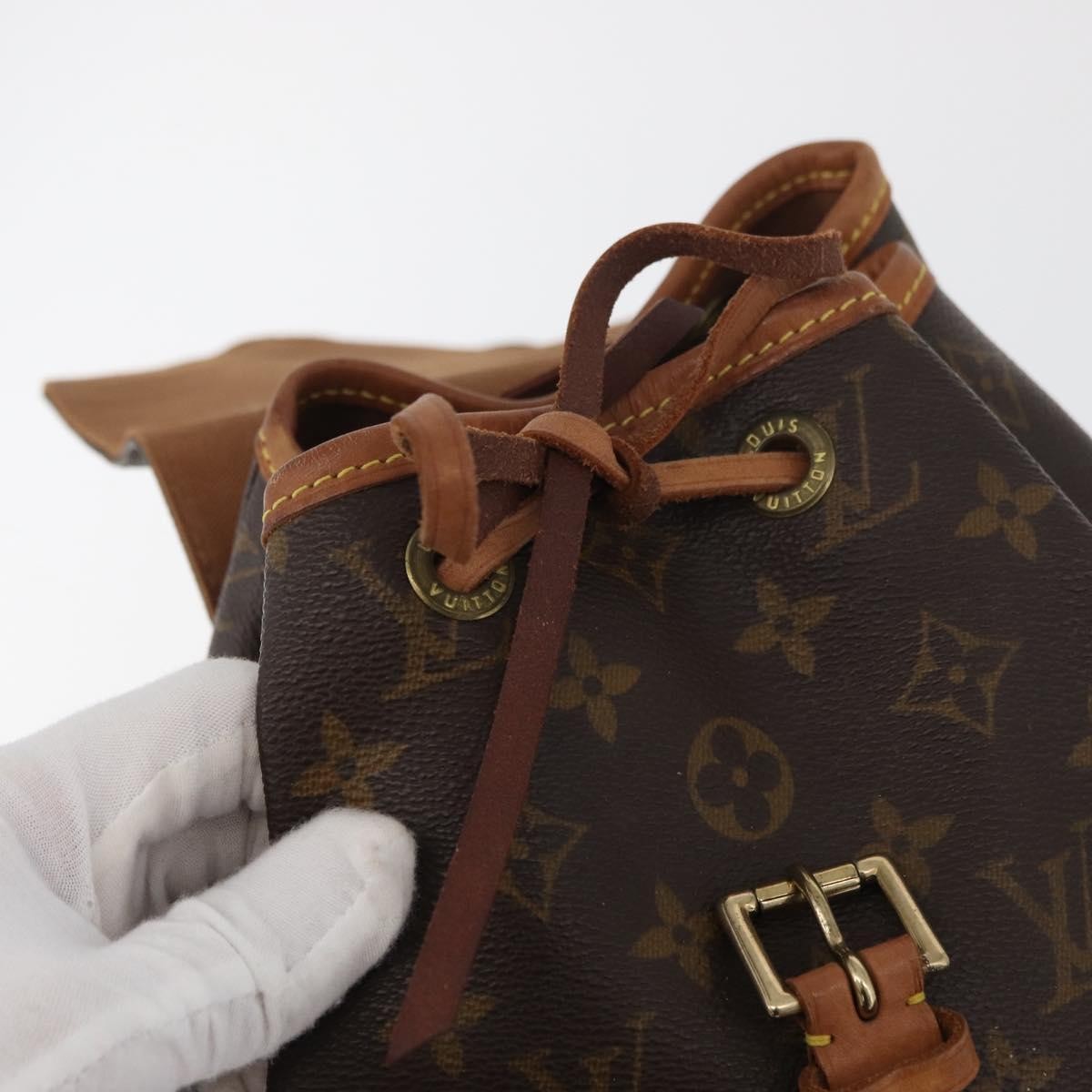 Louis Vuitton Vintage Montsouris Monogram Canvas Brown Canvas Backpack Bag (Pre-Owned)