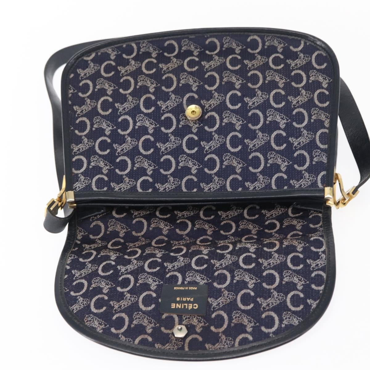 Celine C Sulky Canvas Navy Canvas Shoulder Bag Bag (Pre-Owned)