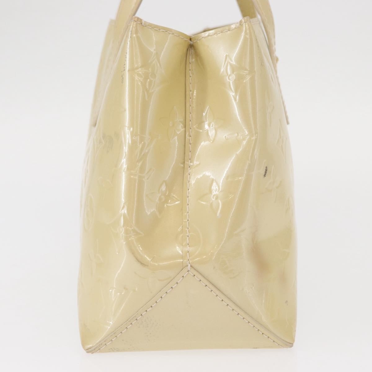 Louis Vuitton Wilshire Monogram Vernis Beige Patent_Leather Handbag (Pre-Owned)