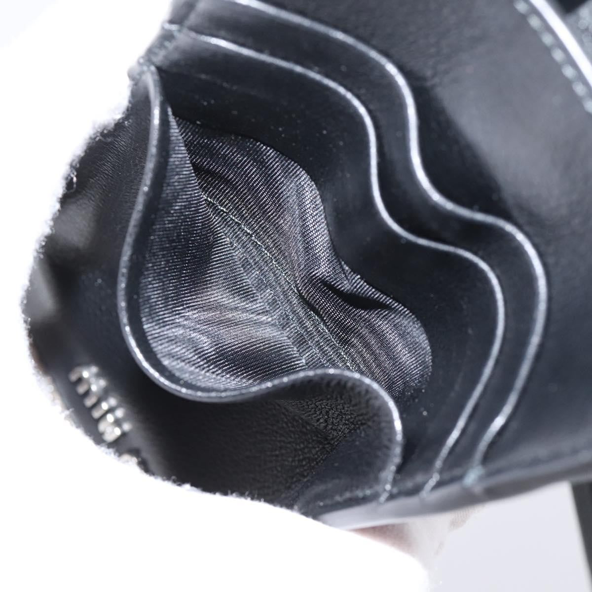 Miu Miu Shoulder Leather Black Leather Shoulder Bag Bag (Pre-Owned)
