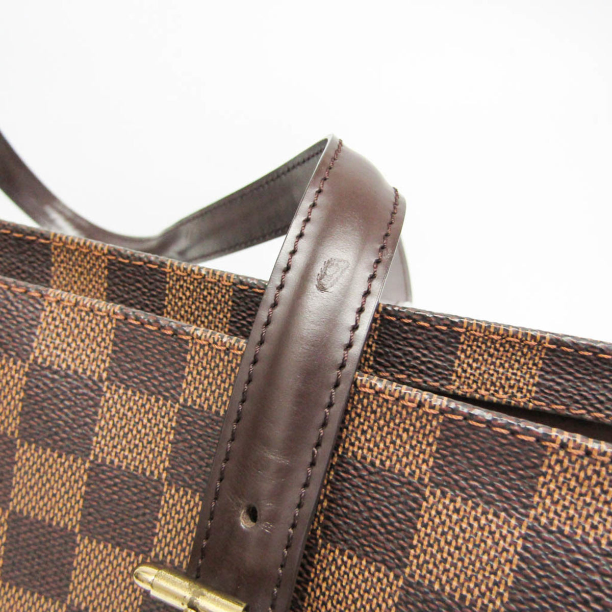Louis Vuitton Chelsea Damier Ebene Brown Canvas Tote Bag Bag (Pre-Owned)