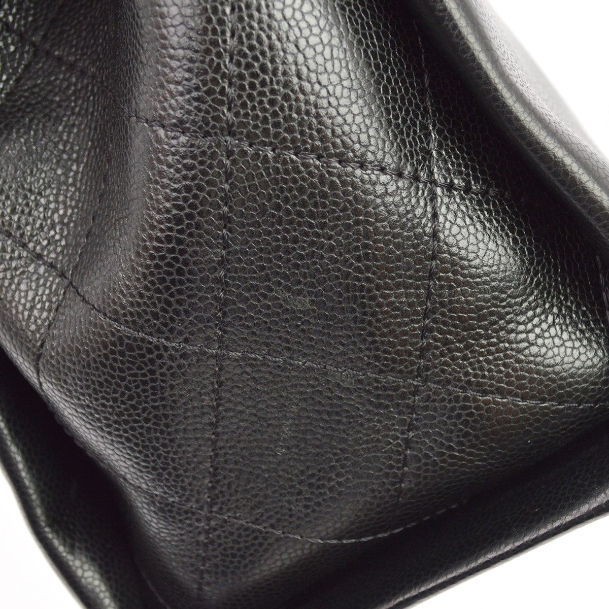 Chanel Vintage Timeless Shopping Caviar Black Leather Tote Bag Bag (Pre-Owned)