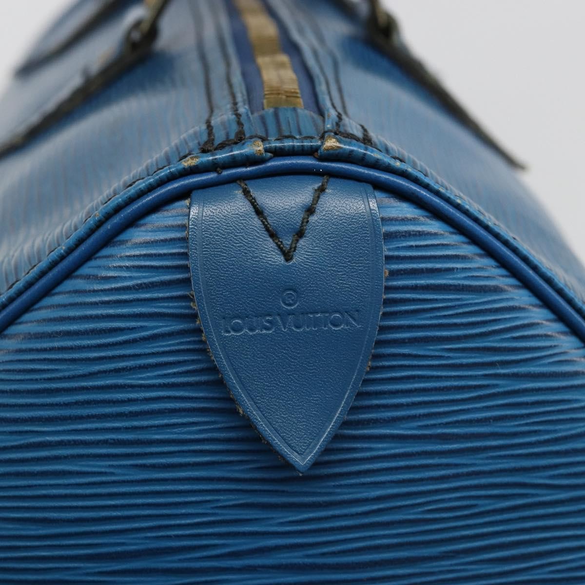 Louis Vuitton Speedy Epi Leather Blue Leather Handbag (Pre-Owned)
