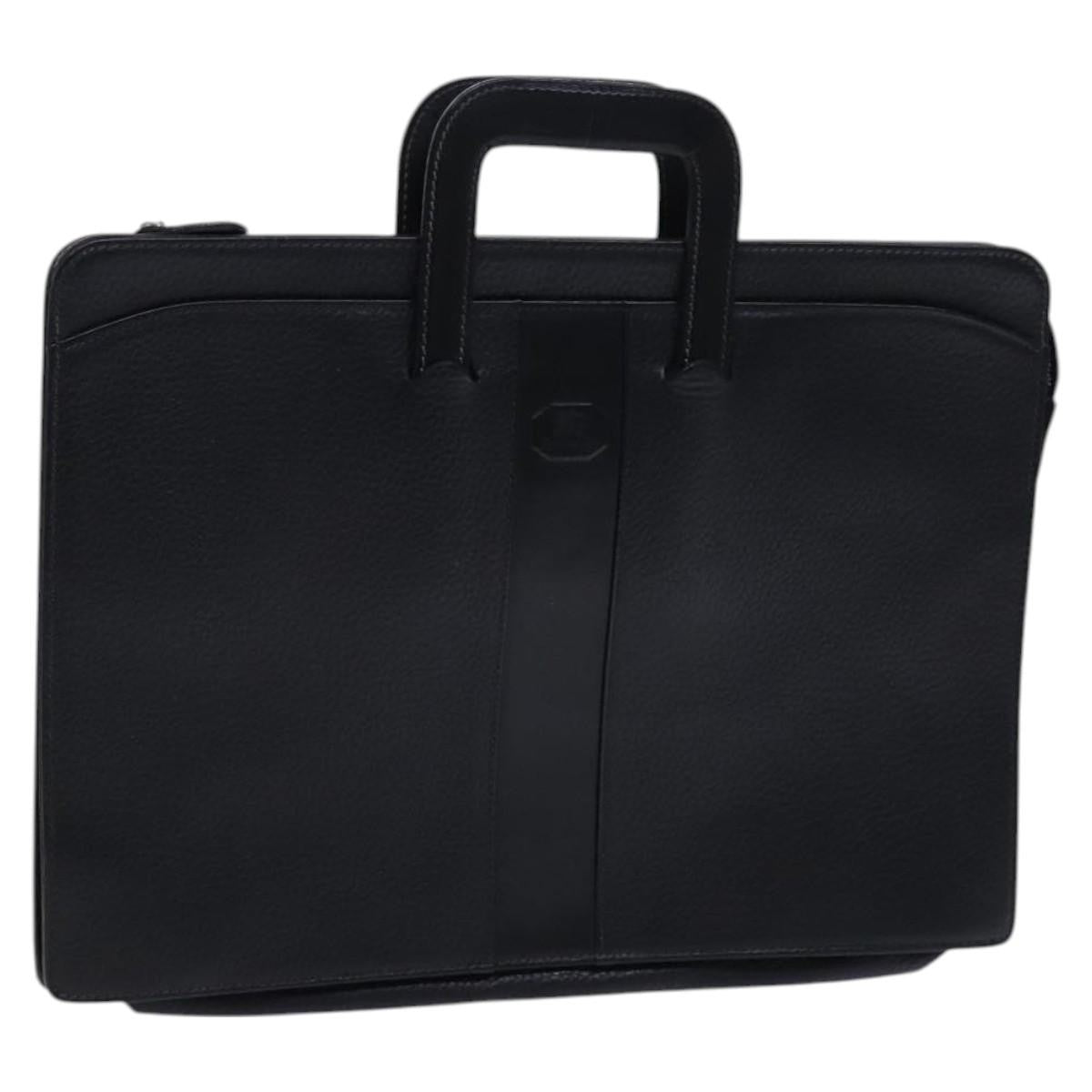 Burberry Vintage Leather Black Leather Briefcase Bag (Pre-Owned)
