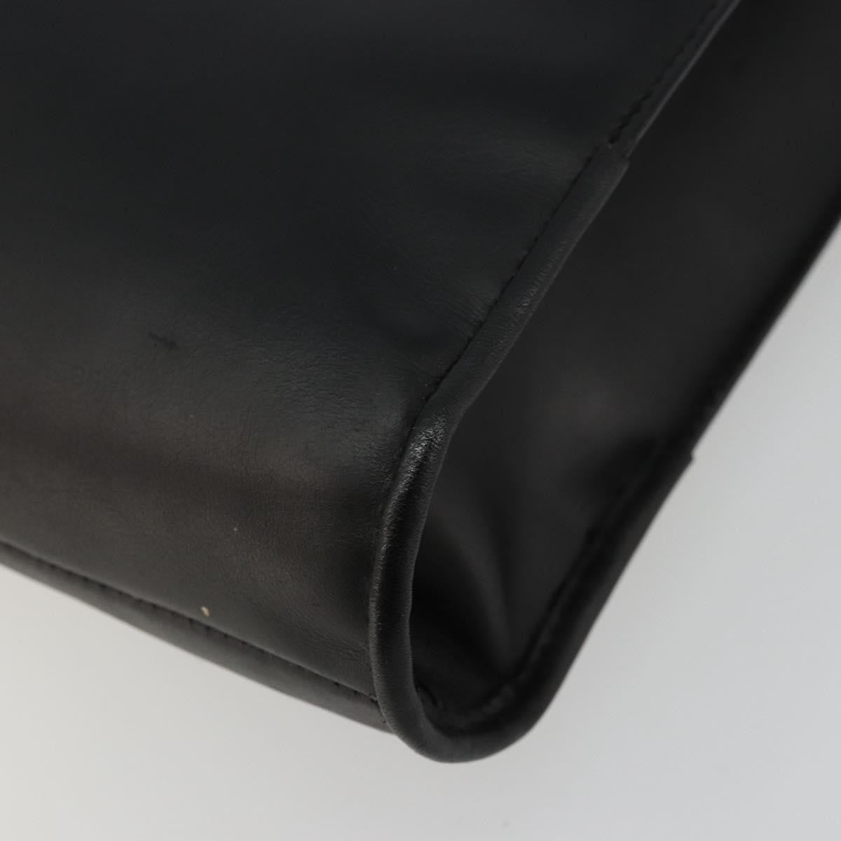 Gucci Vintage Tote Leather Black Leather Tote Bag Bag (Pre-Owned)