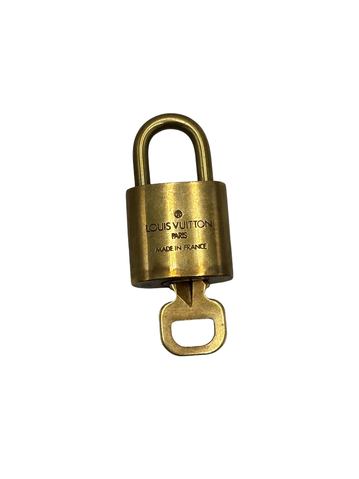 Louis Vuitton Padlock And Key Logo Metal Gold Metal Charms And Keychains Accessory (Pre-Owned)