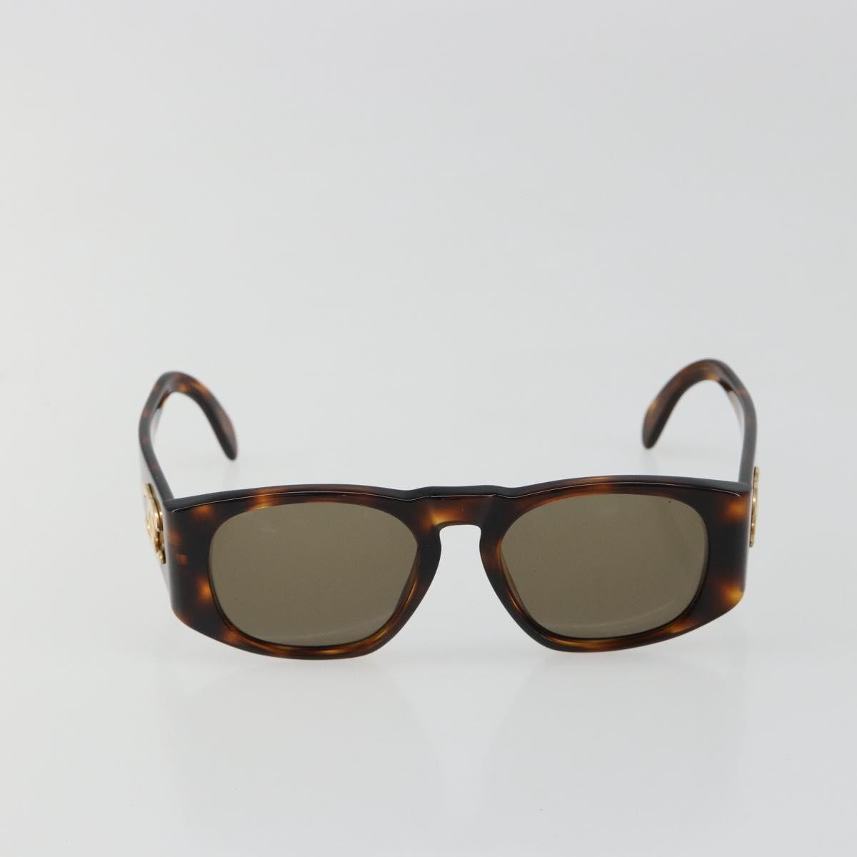 Chanel Coco Mark Barette Gold Plated Brown Plastic Sunglasse Accessory (Pre-Owned)