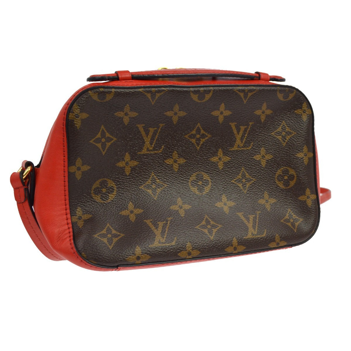 Louis Vuitton Saintonge Monogram Canvas With Leather Brown Canvas Handbag (Pre-Owned)