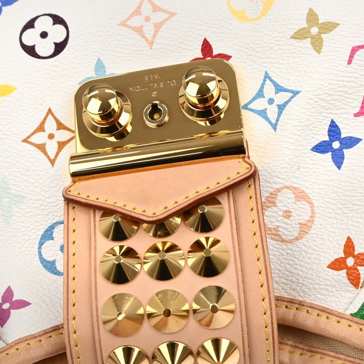 Louis Vuitton Chrissie Monogram Multicolor White Canvas Handbag (Pre-Owned)