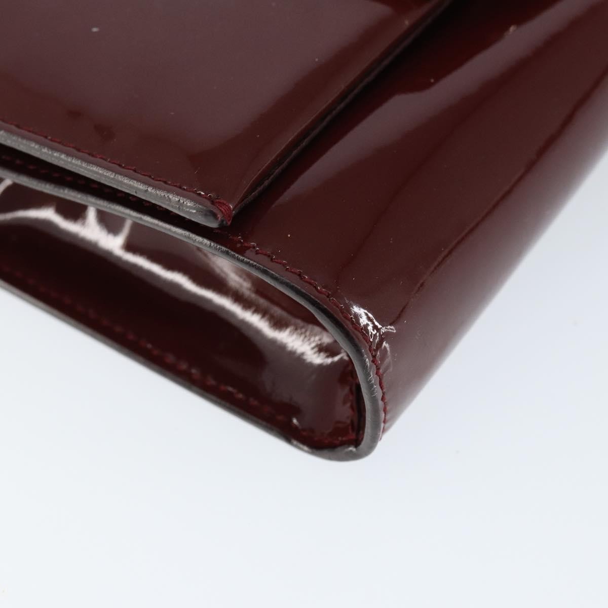 Salvatore Ferragamo Vala Chain Patent Leather Red Patent_Leather Shoulder Bag Bag (Pre-Owned)