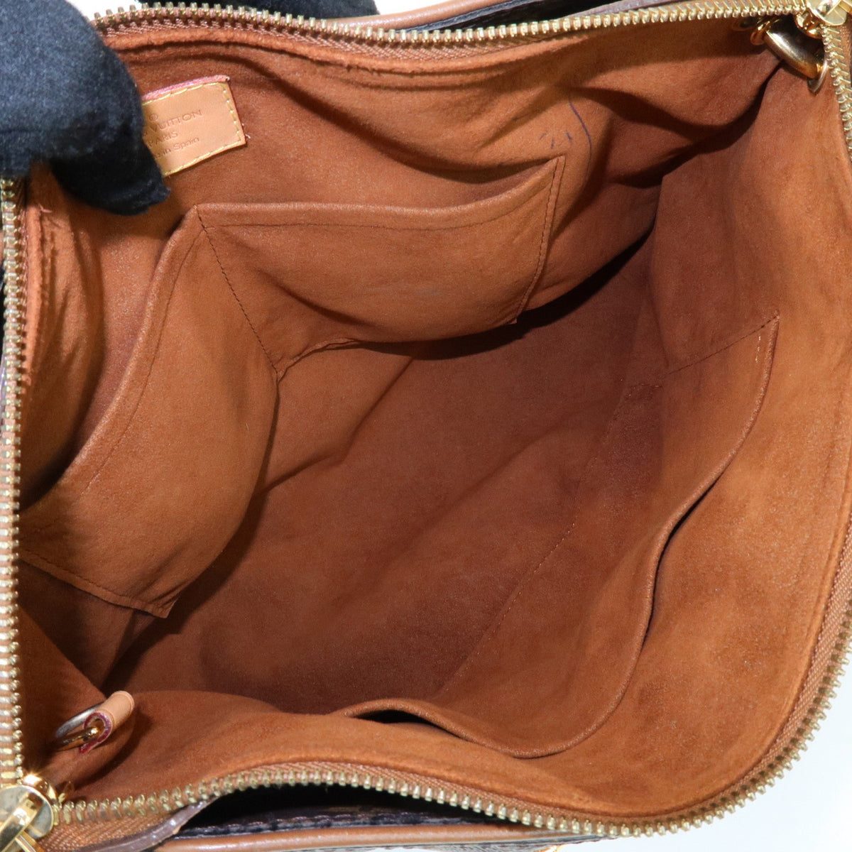 Louis Vuitton Pallas Monogram Canvas With Leather Brown Canvas Tote Bag Bag (Pre-Owned)