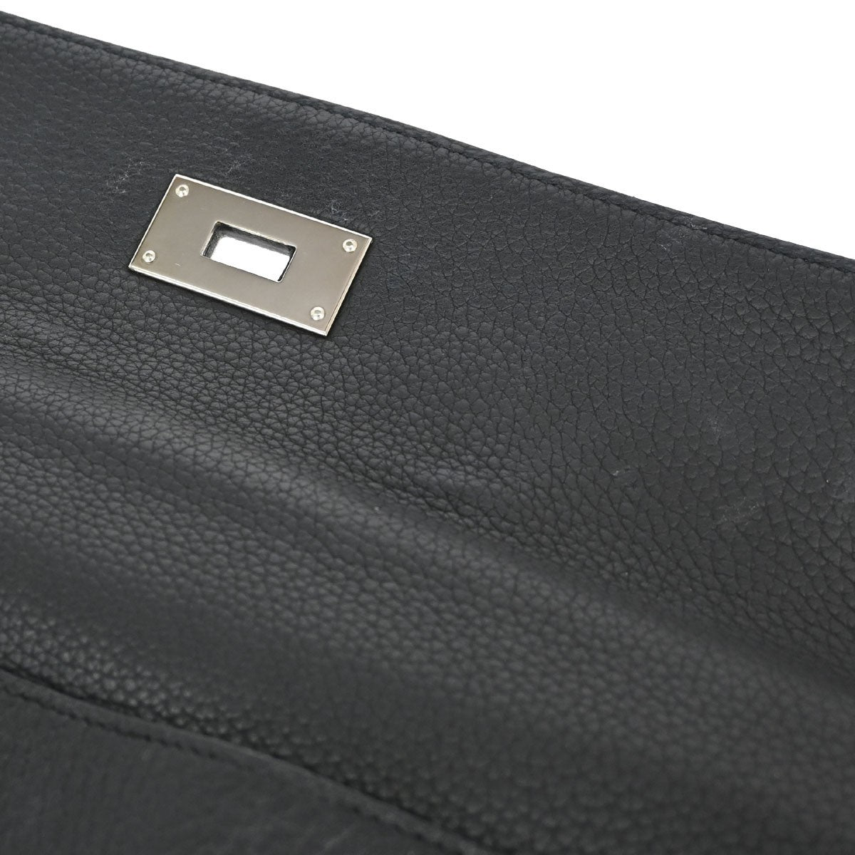 Hermes Birkin Black Togo With Palladium Hardware Black Leather Handbag (Pre-Owned)