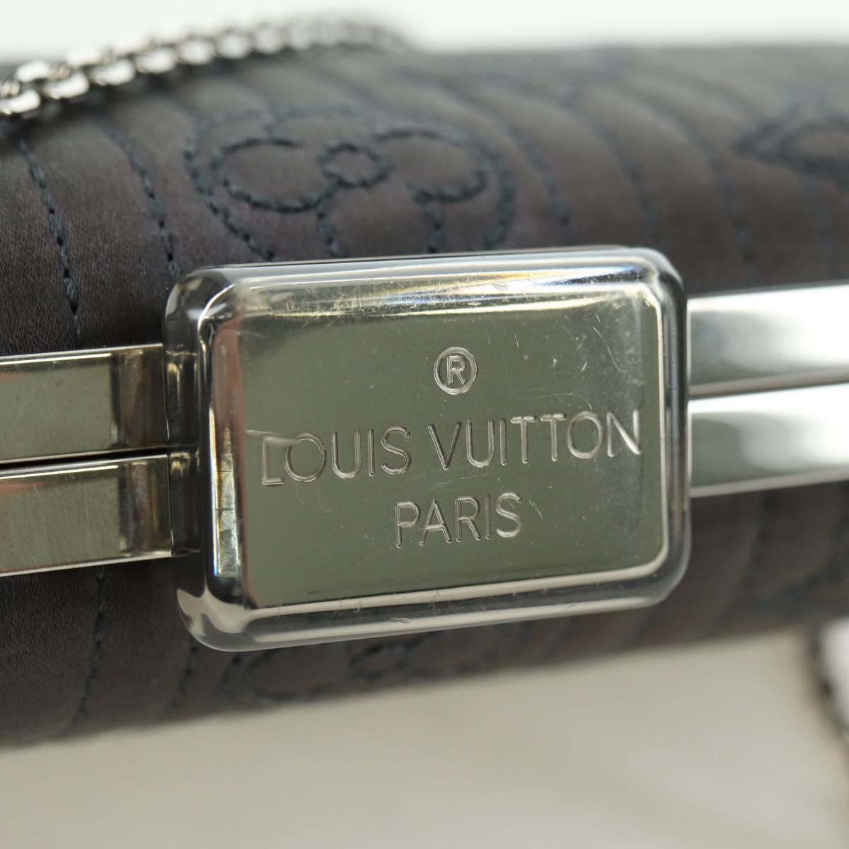 Louis Vuitton Motard Minaudiere Monogram Satin Gray Satin Clutche & Pouche Bag (Pre-Owned)