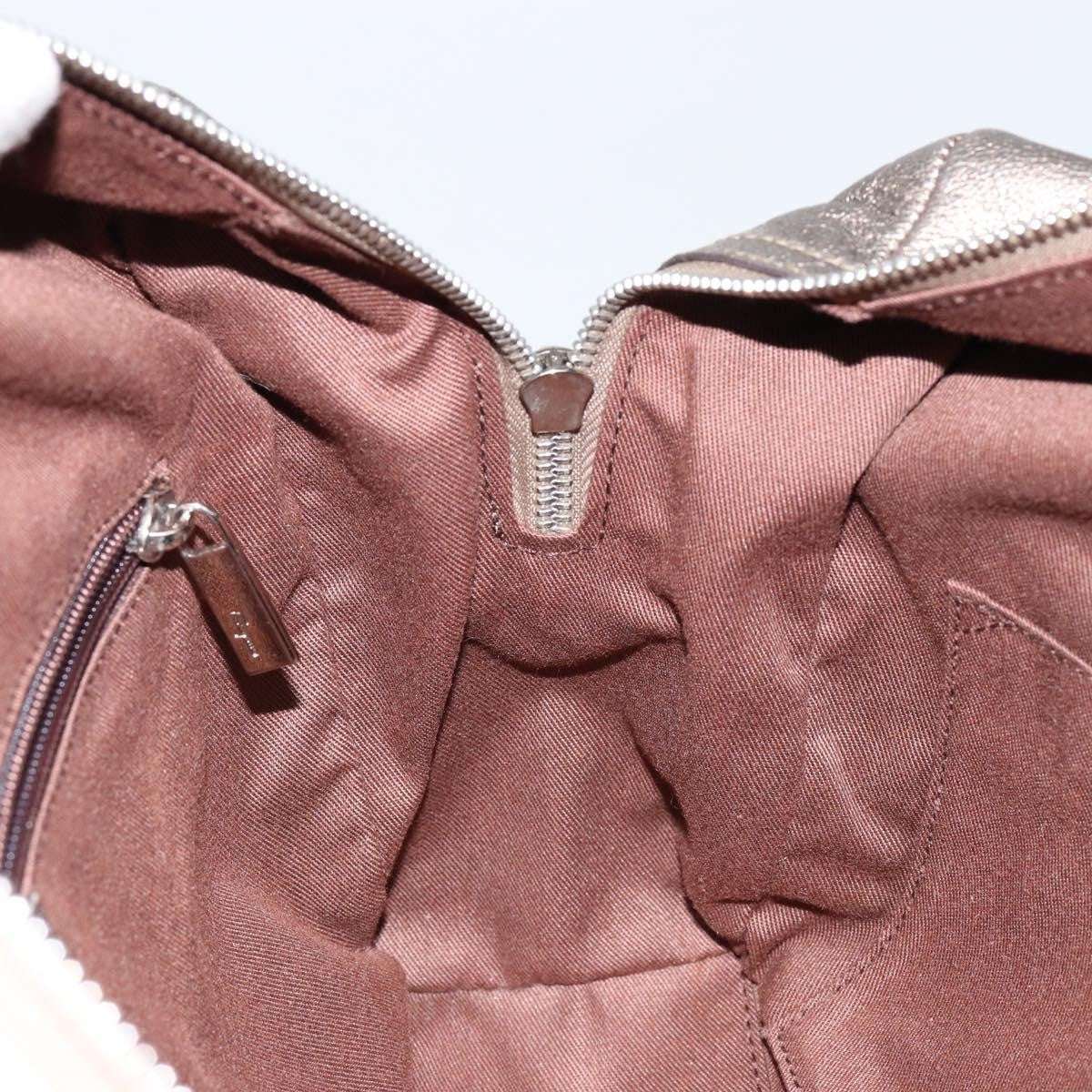 Salvatore Ferragamo Gancini Buckle Leather Gold Leather Tote Bag Bag (Pre-Owned)