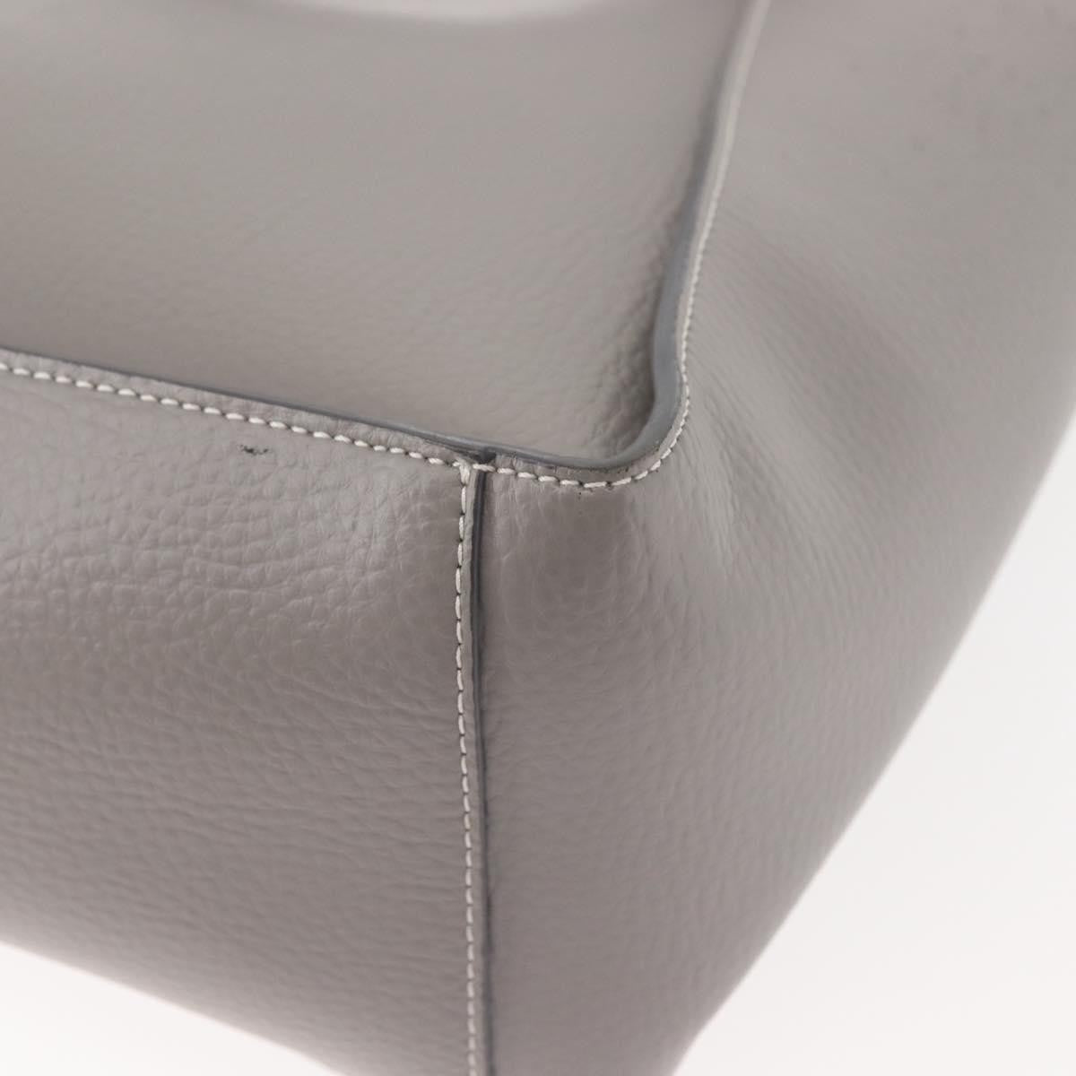 Stella Mccartney Alter Tote Leather Gray Leather Tote Bag Bag (Pre-Owned)