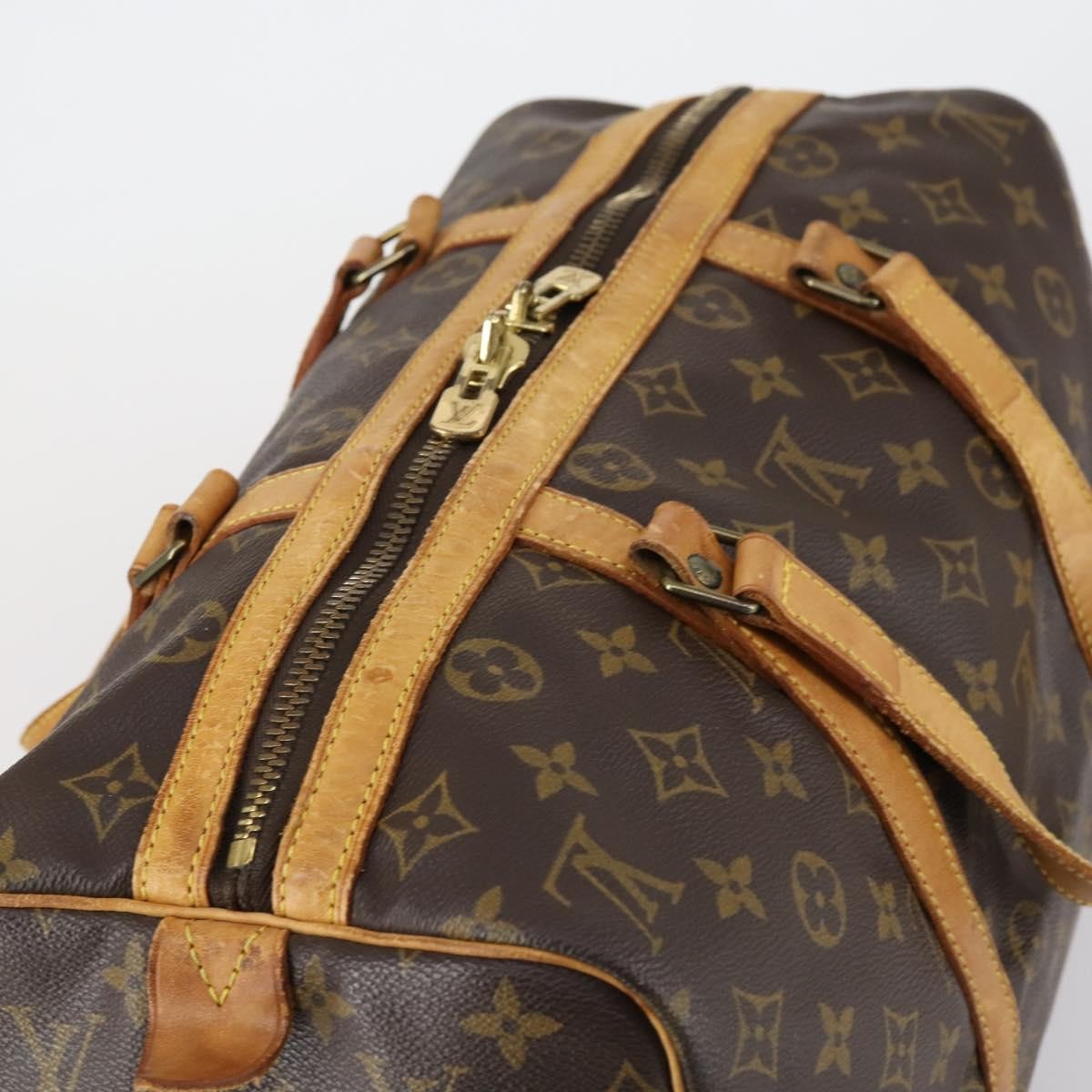 Louis Vuitton Sac Souple Monogram Canvas Brown Canvas Travel Bag Bag (Pre-Owned)