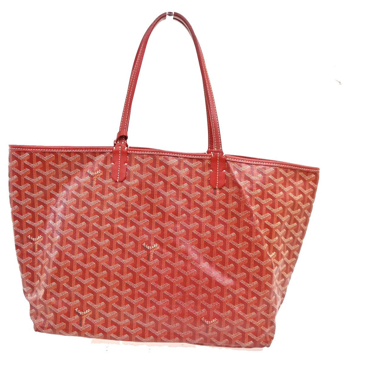 Goyard Saint Louis Reversible Coated Canvas And Printed Canvas Red Canvas Tote Bag Bag (Pre-Owned)