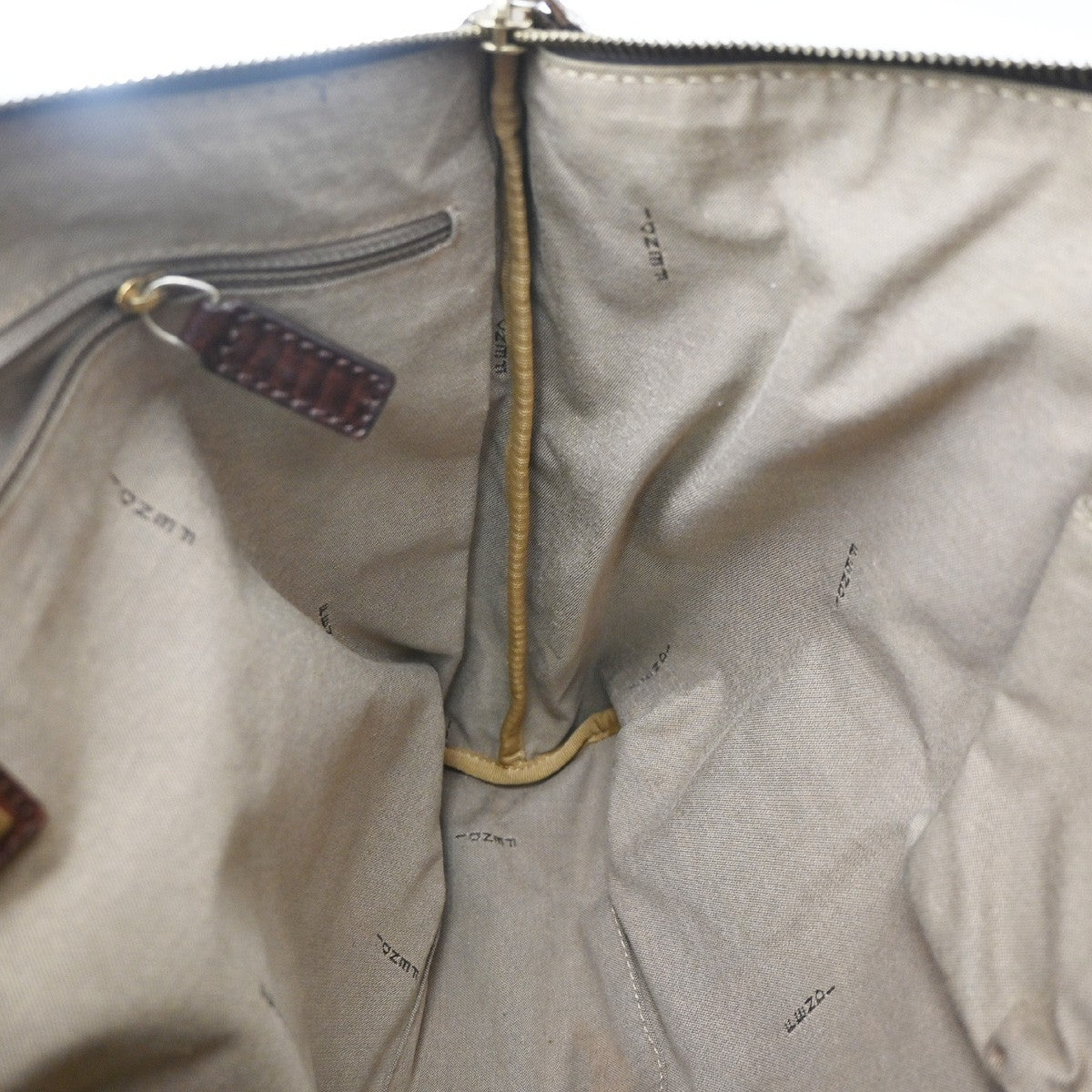Fendi Open Zucchino Canvas Beige Canvas Tote Bag Bag (Pre-Owned)