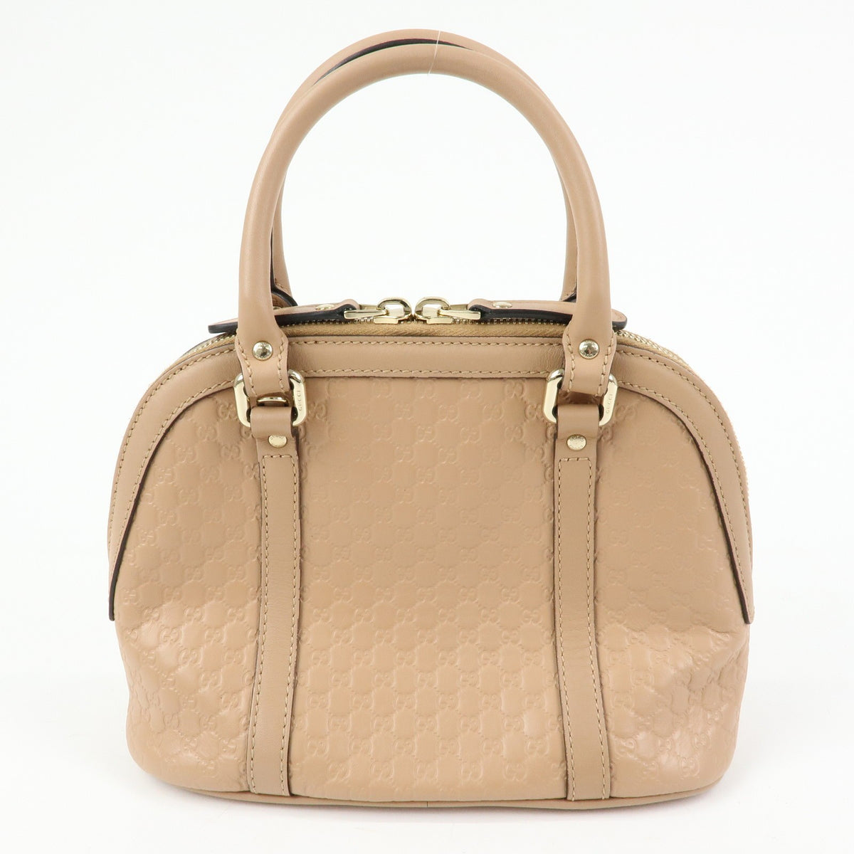 Gucci Convertible Dome Satchel Microguccissima Leather Beige Leather Handbag (Pre-Owned)