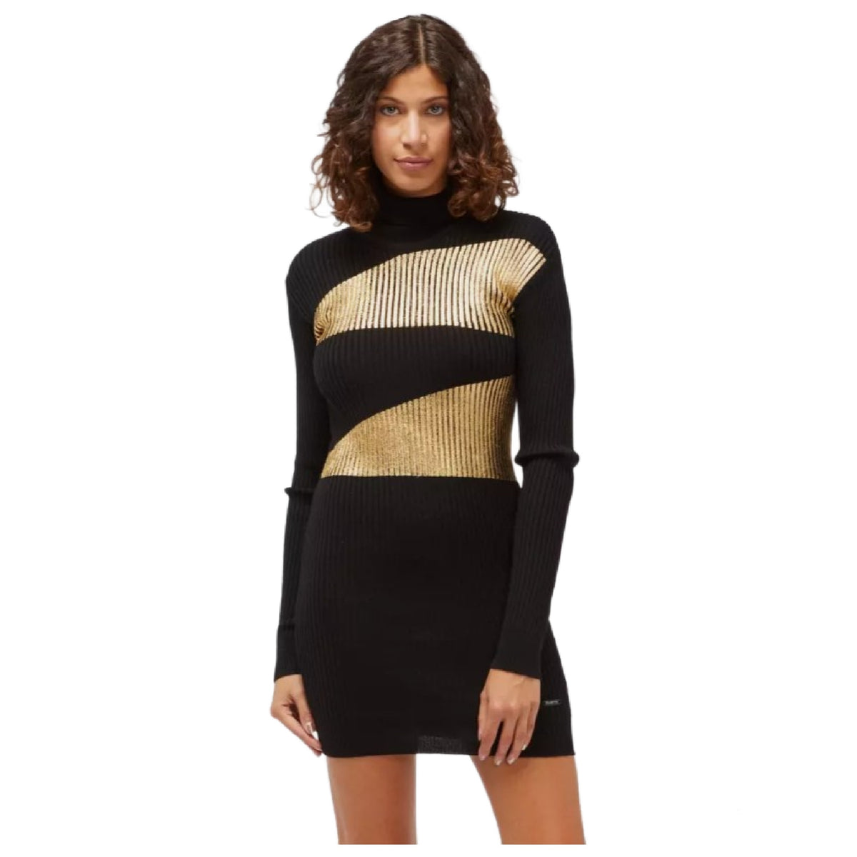 Custo Barcelona Black Viscose Women's Knitted Women's Dress