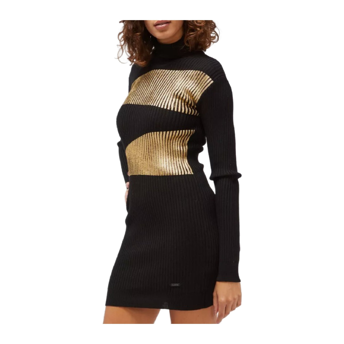 Custo Barcelona Black Viscose Women's Knitted Women's Dress