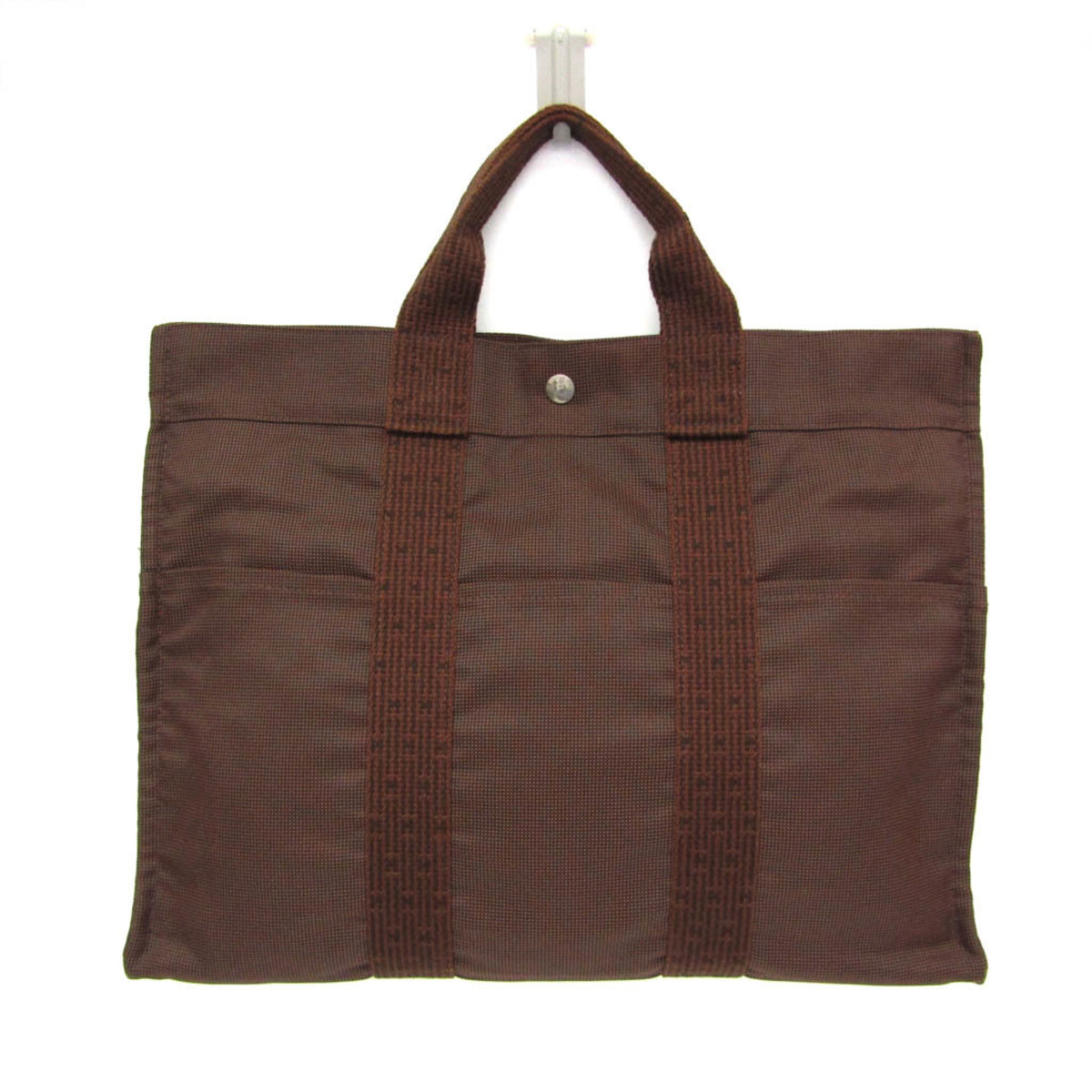Hermes Fourre-Tout Herline Canvas Brown Canvas Tote Bag Bag (Pre-Owned)