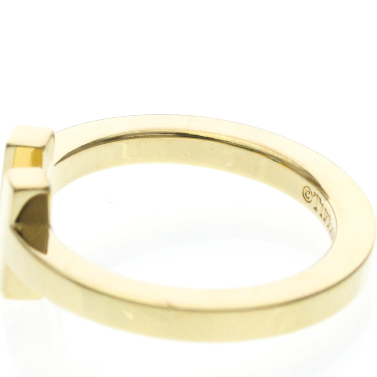 Tiffany & Co. T Square 18K Yellow Gold Gold Yellow_Gold Ring Jewelry (Pre-Owned)