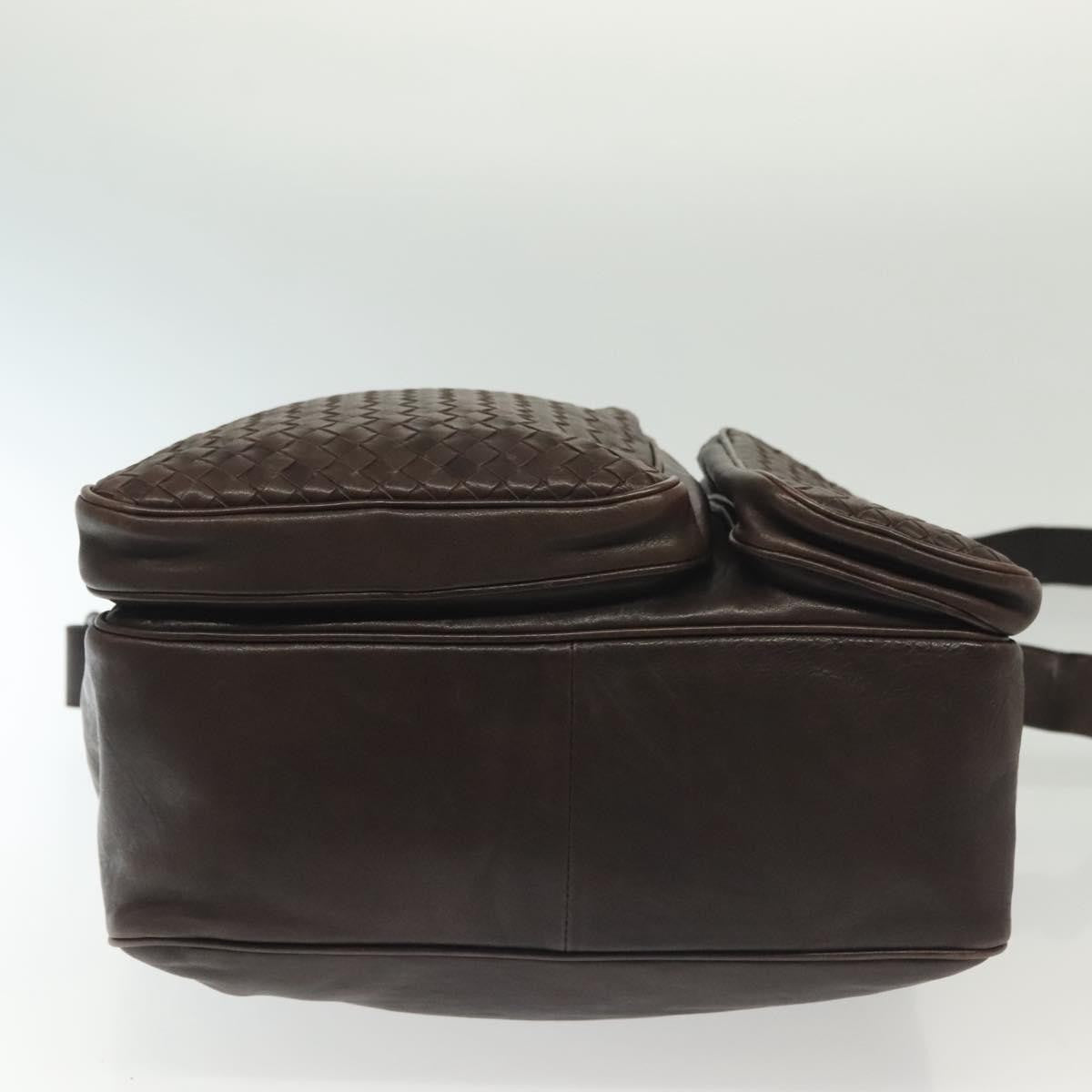 Bottega Veneta Intrecciato Shoulder Leather Brown Leather Shoulder Bag Bag (Pre-Owned)