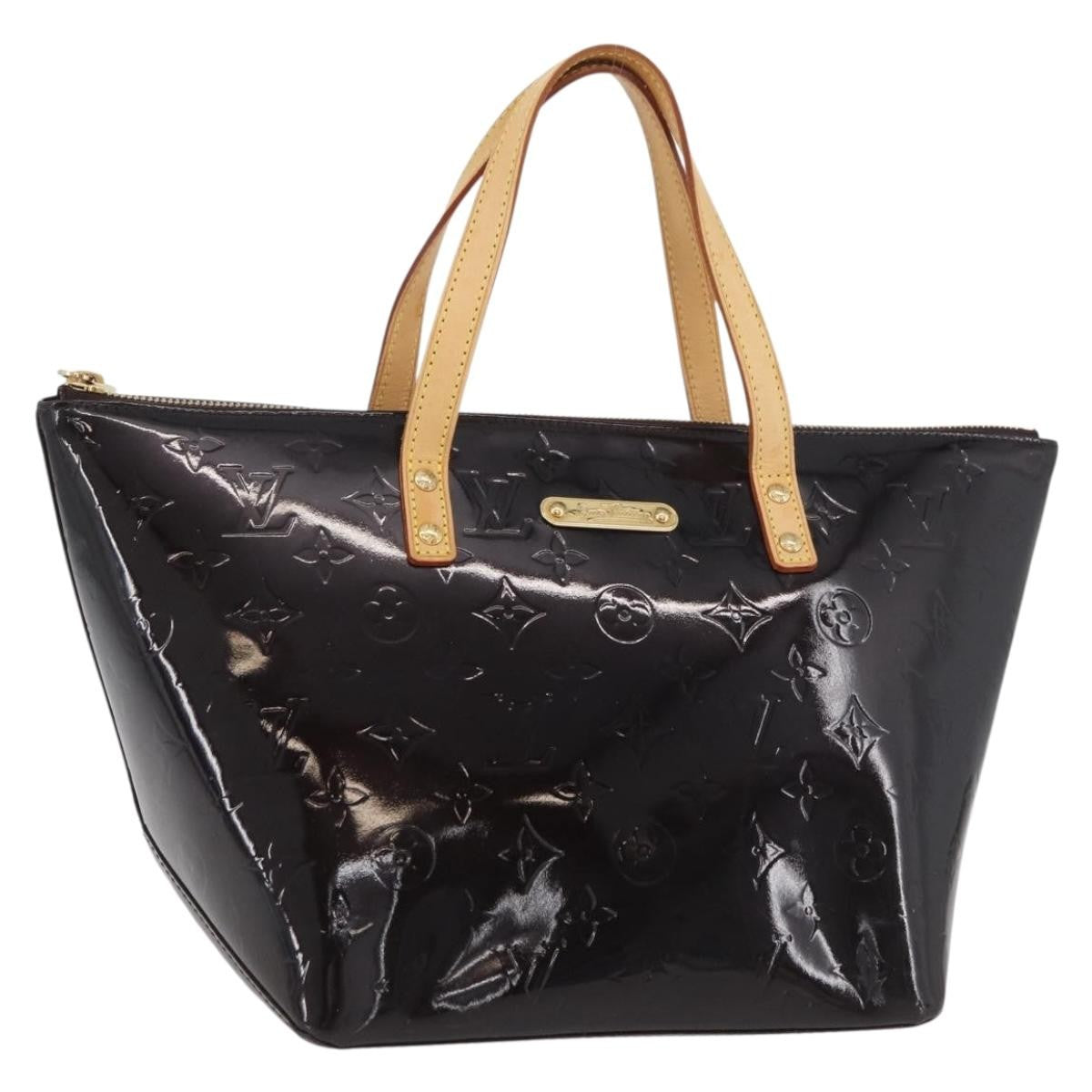 Louis Vuitton Bellevue Monogram Vernis Black Patent_Leather Tote Bag Bag (Pre-Owned)